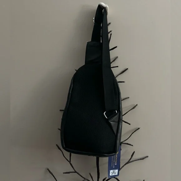 Black Leather Sling Bag - Picture 2 of 8